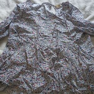 Jane and Delancey Gray Blouse with Long Sleeves